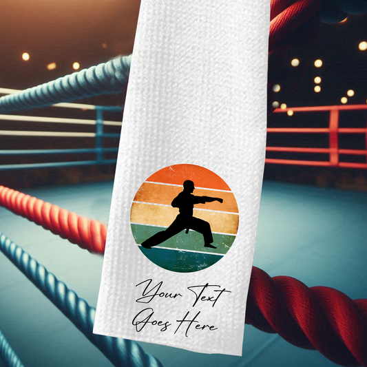 Personalised Retro - Martial Arts Sports Gift Towel