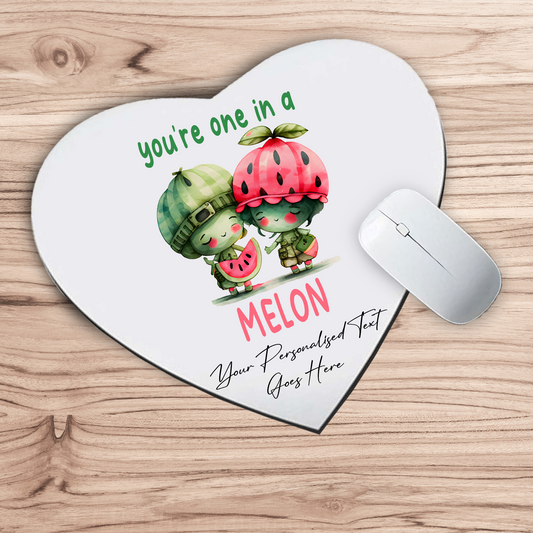 Personalised Valentine Anniversary Melon Pun - Mouse Mat