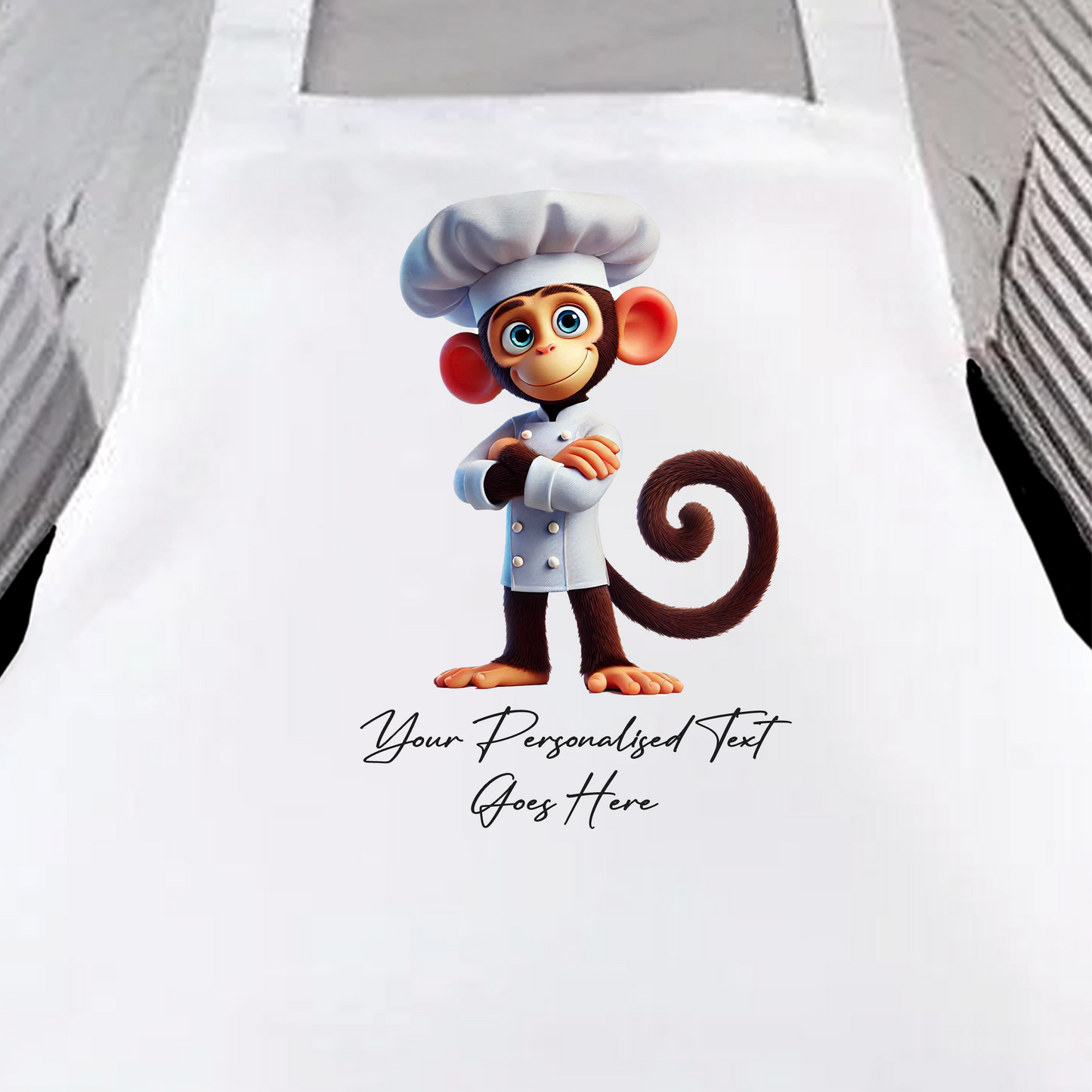 Personalised Toon Animal Chef Monkey Cooking Apron