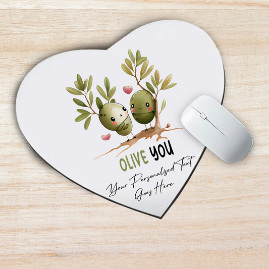 Personalised Valentine Anniversary Olive Pun - Mouse Mat