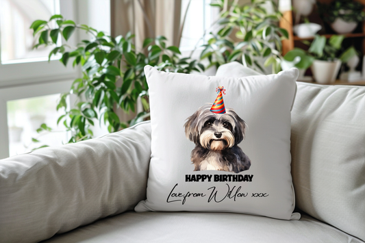 Havanese Personalised Pet Dog Keepsake Cushion Gift