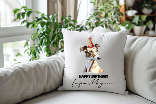 Greyhound Personalised Pet Dog Keepsake Cushion Gift