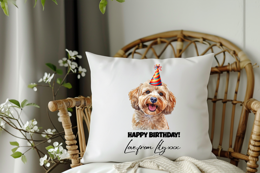  Cockapoo Personalised Birthday Congratulations Pet Cushion Gift