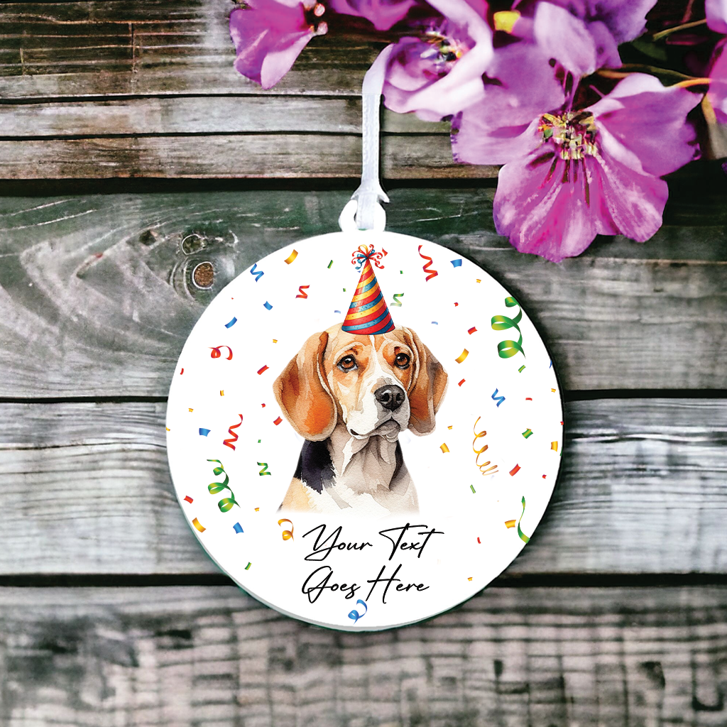 Personalised Pet Dog Birthday Party celebration - Beagle - Keepsake Gift, by Floppsie Moppsie – floppsiemoppsie at floppsiemoppsie.co.uk