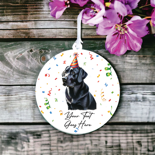 Personalised Pet Dog Birthday Party celebration - Black Labrador - Keepsake Gift, by Floppsie Moppsie – floppsiemoppsie at floppsiemoppsie.co.uk