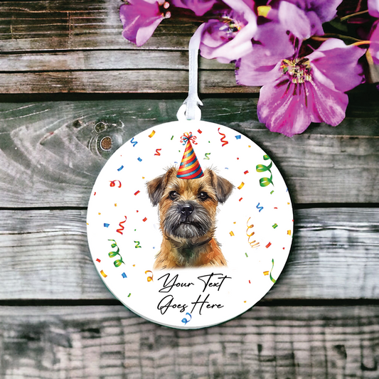 Personalised Pet Dog Birthday Party celebration - Border Terrier - Keepsake Gift, by Floppsie Moppsie – floppsiemoppsie at floppsiemoppsie.co.uk