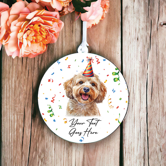 Personalised Pet Dog Birthday Party celebration - Cockapoo - Keepsake Gift, by Floppsie Moppsie – floppsiemoppsie at floppsiemoppsie.co.uk