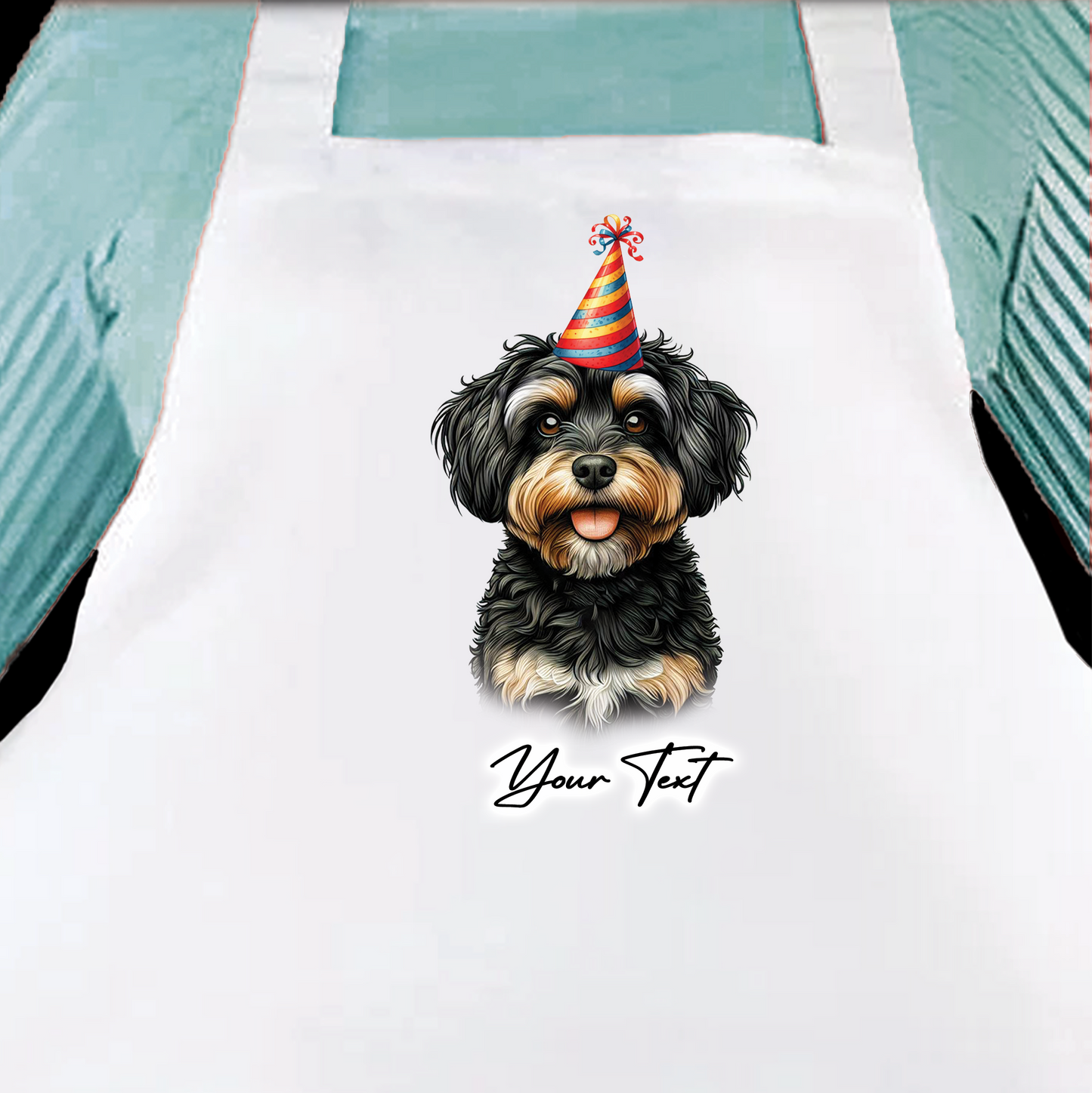 Personalised Dog Birthday Party Hat Cooking Apron - Jackapoo