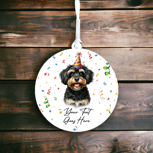 Personalised Pet Dog Birthday Party celebration – Jackapoo - Keepsake Gift, by Floppsie Moppsie – floppsiemoppsie at floppsiemoppsie.co.uk