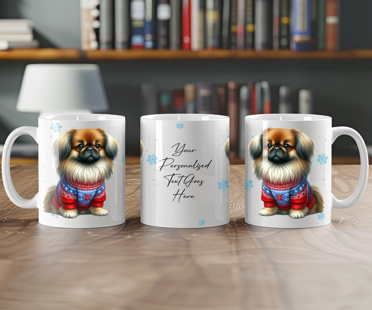 Personalised Pekingese - Dog Christmas Jumper Gift Mug