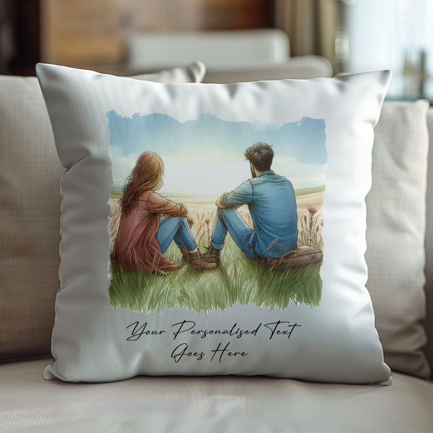 Personalised couple in love sat together - Keepsake Gift, by Floppsie Moppsie – floppsiemoppsie at floppsiemoppsie.co.uk