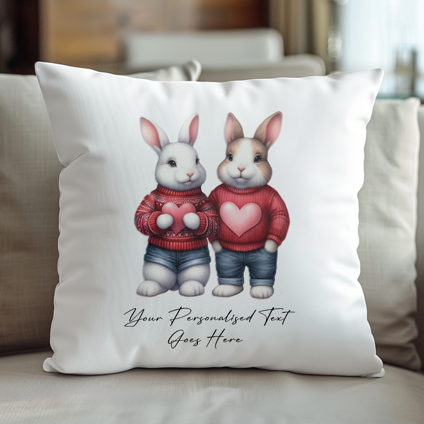 Personalised couple of Rabbits in love sat together - Keepsake Gift, by Floppsie Moppsie – floppsiemoppsie at floppsiemoppsie.co.uk