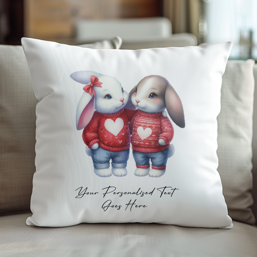 Personalised couple of Rabbits in love sat together - Keepsake Gift, by Floppsie Moppsie – floppsiemoppsie at floppsiemoppsie.co.uk