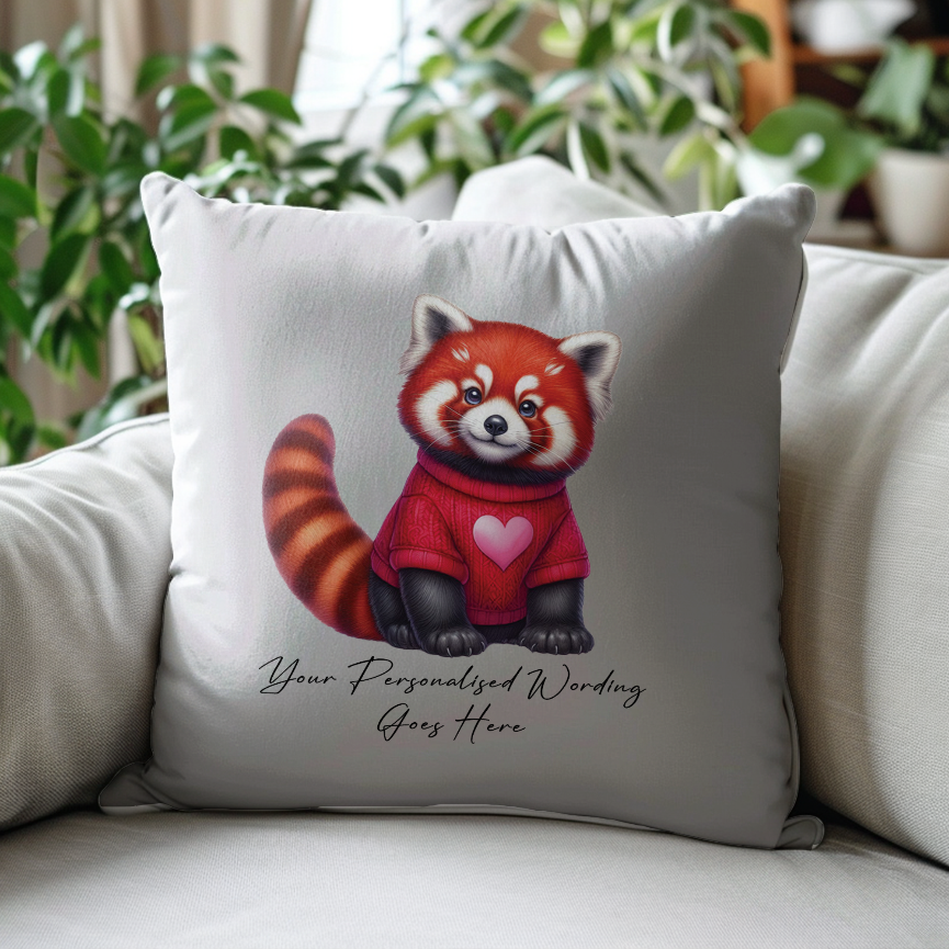 Personalised couple of Red Pandas in love sat together - Keepsake Gift, by Floppsie Moppsie – floppsiemoppsie at floppsiemoppsie.co.uk