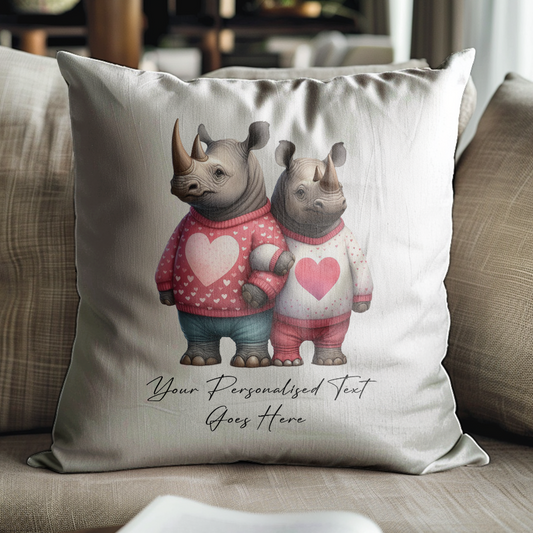 Personalised couple of Rhinos in love sat together - Keepsake Gift, by Floppsie Moppsie – floppsiemoppsie at floppsiemoppsie.co.uk