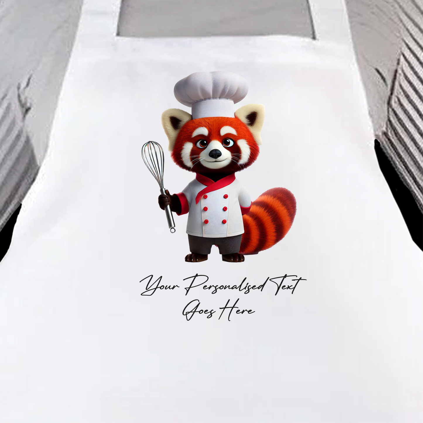 Personalised Toon Animal Chef Red Panda Cooking Apron