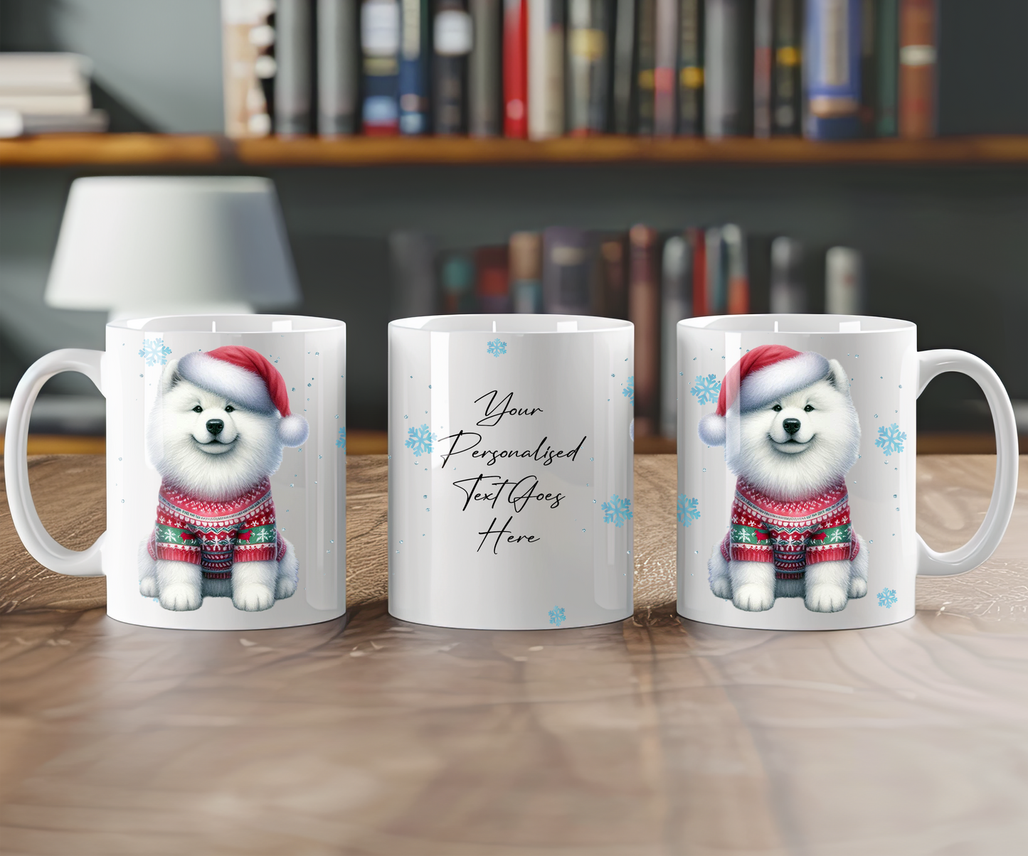 Personalised Samoyed - Dog Christmas Jumper Gift Mug