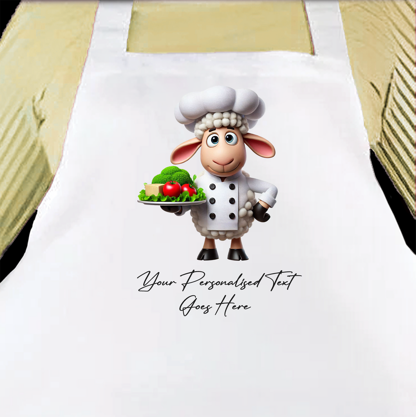 Personalised Toon Animal Chef Sheep Cooking Apron