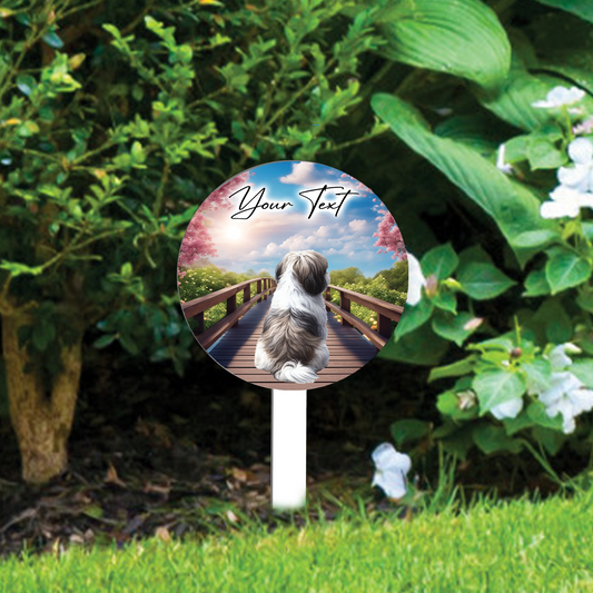 Personalised Bridge Dog Grave Marker - Shih Tzu