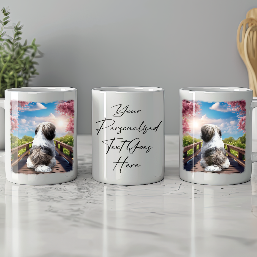 Personalised Bridge Dog Memorial Shih Tzu - Keepsake Gift Mug, by Floppsie Moppsie – floppsiemoppsie at floppsiemoppsie.co.uk