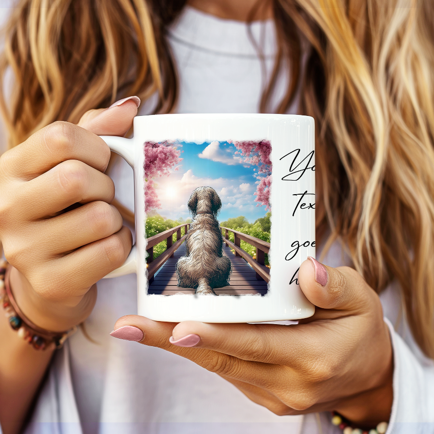 Personalised Bridge Dog Memorial Spinone Italiano - Keepsake Gift Mug, by Floppsie Moppsie – floppsiemoppsie at floppsiemoppsie.co.uk