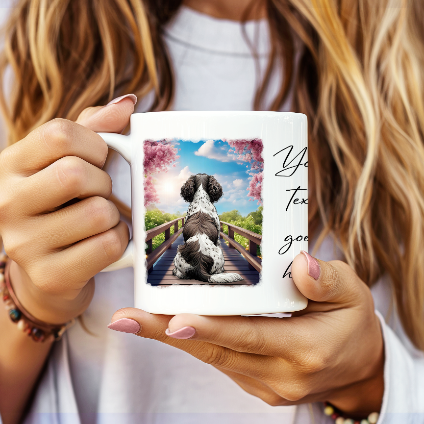 Personalised Bridge Dog Memorial Springer Spaniel - Keepsake Gift Mug, by Floppsie Moppsie – floppsiemoppsie at floppsiemoppsie.co.uk