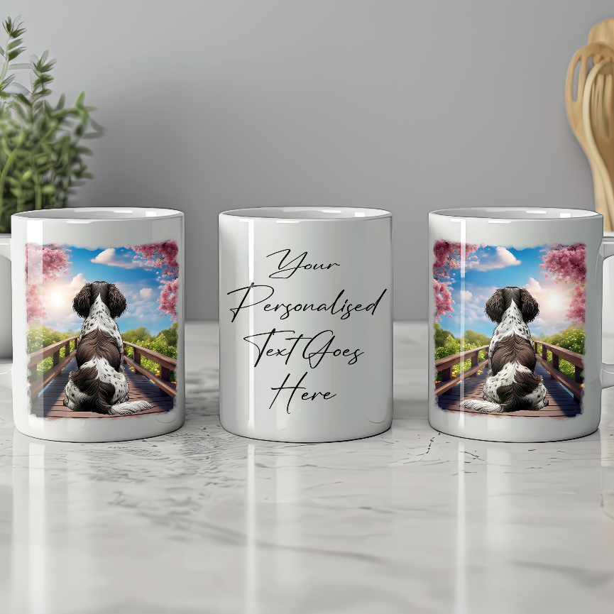 Personalised Bridge Dog Memorial Springer Spaniel - Keepsake Gift Mug, by Floppsie Moppsie – floppsiemoppsie at floppsiemoppsie.co.uk