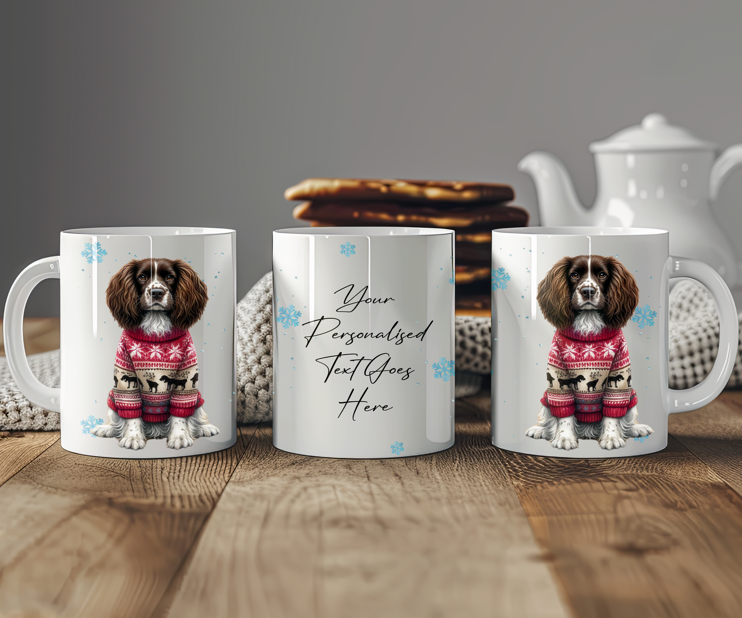 Personalised Welsh Springer Spaniel - Dog Christmas Jumper Gift Mug