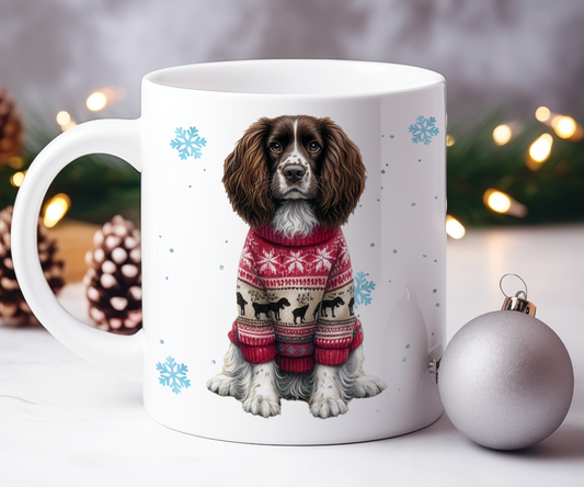 Personalised Welsh Springer Spaniel - Dog Christmas Jumper Gift Mug