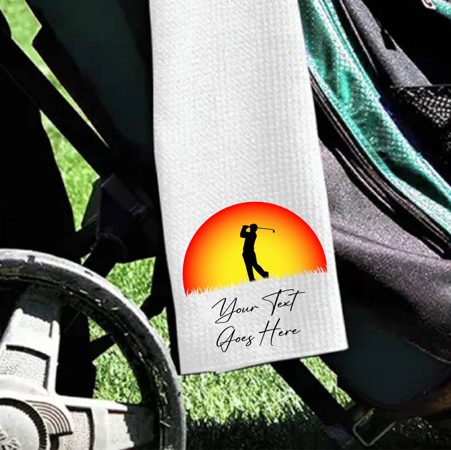 Personalised Sunset - Gift Golf Sports Towel