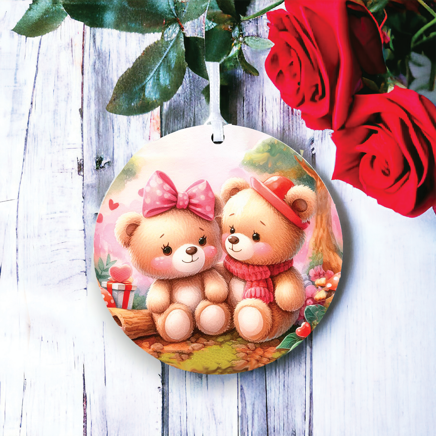 Teddy Bear in Woods Love Decoration