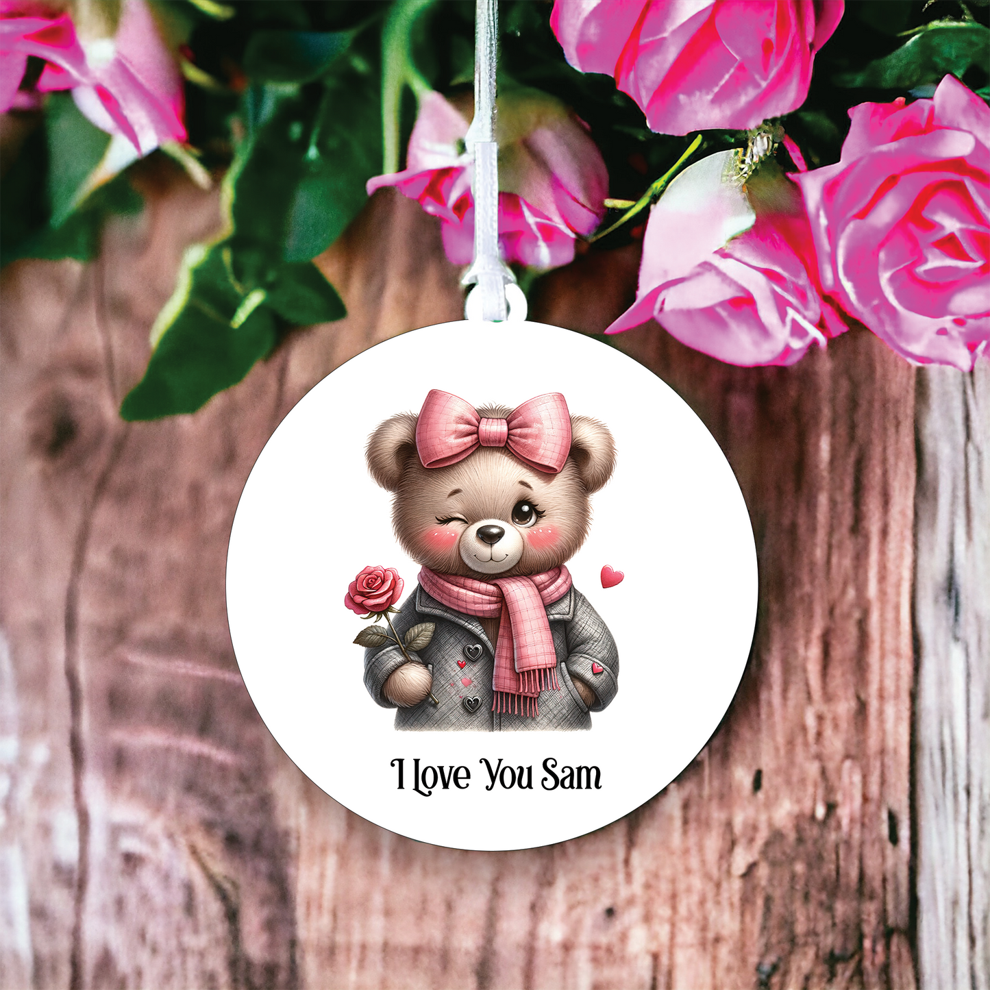 Teddy with Rose Love Decoration C