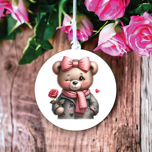 Teddy with Rose Love Decoration D