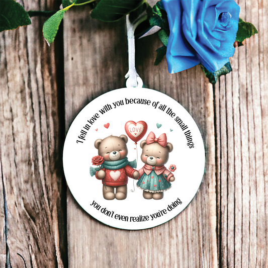 Personalised Teddy Balloon Couple Love Decoration A