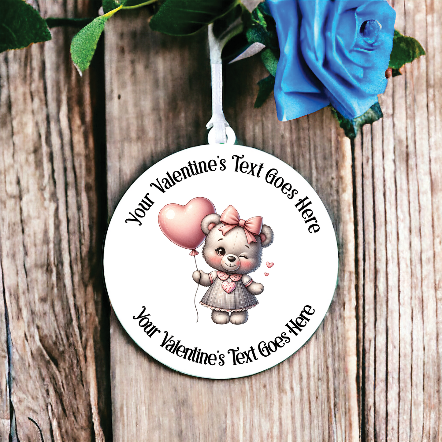 Personalised Teddy Balloon Love Decoration A