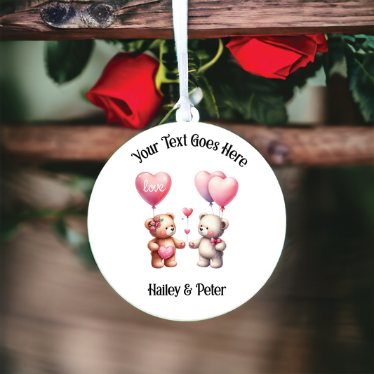 Teddy Couple Balloon Love Decoration B