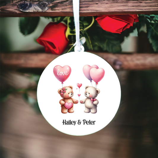 Teddy Couple Balloon Love Decoration C