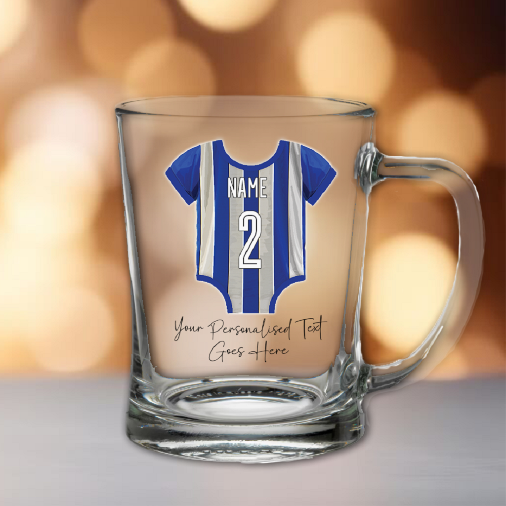 Personalised Football Shirt Baby Grow Tankard Gift