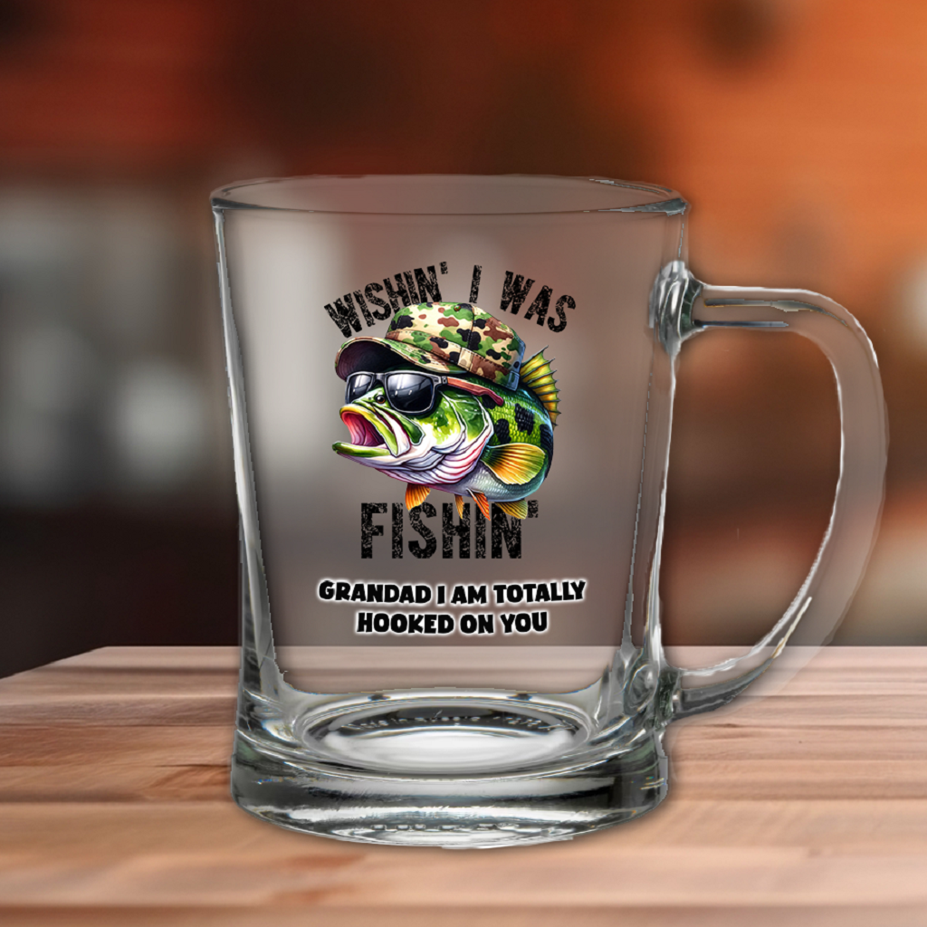 Personalised Wishin I Was Fishin' Tankard