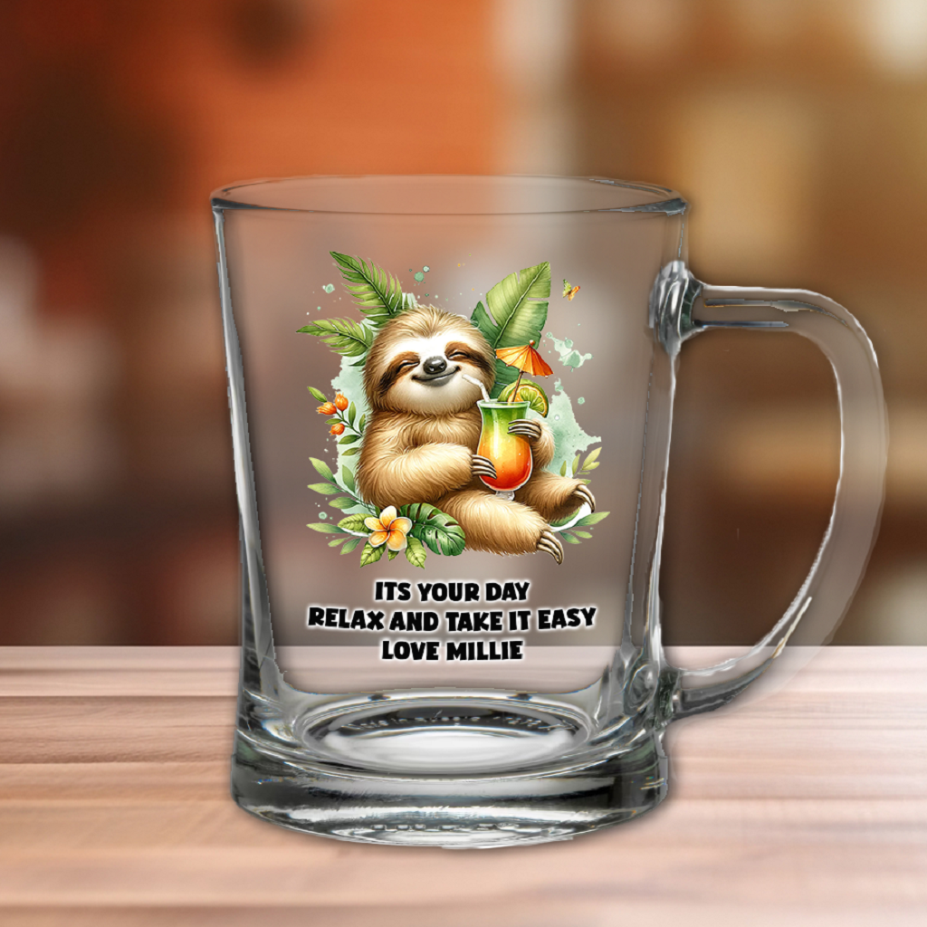 Personalised Sloth Relaxing Tankard Gift