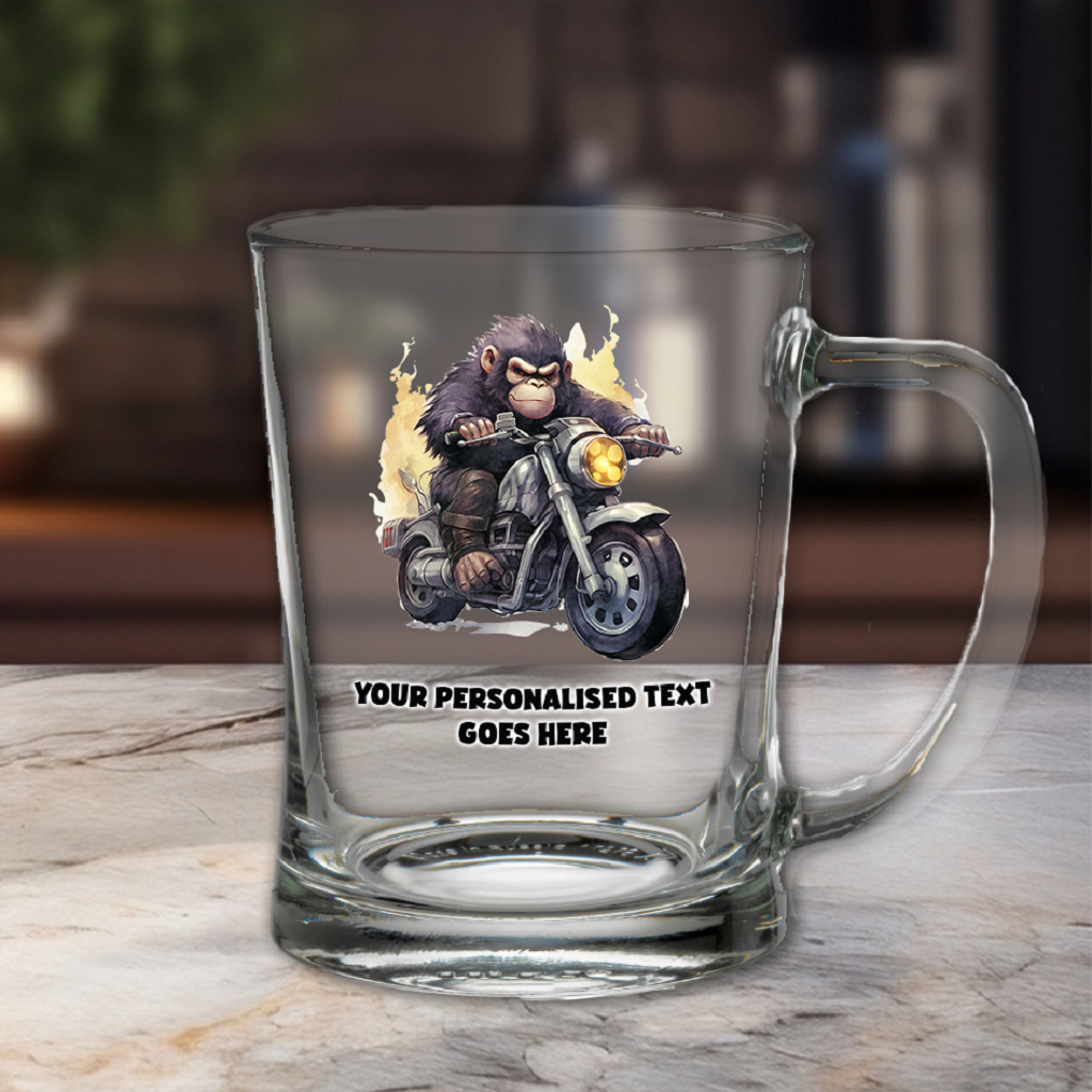 Personalised Gorilla Motorbike Tankard Gift