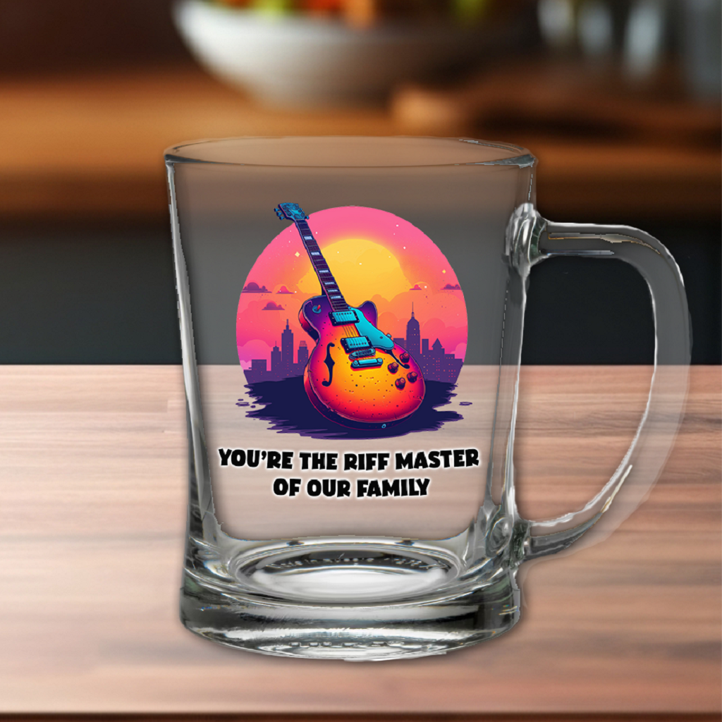 Personalised Electric Guitar Sunset Tankard Gift