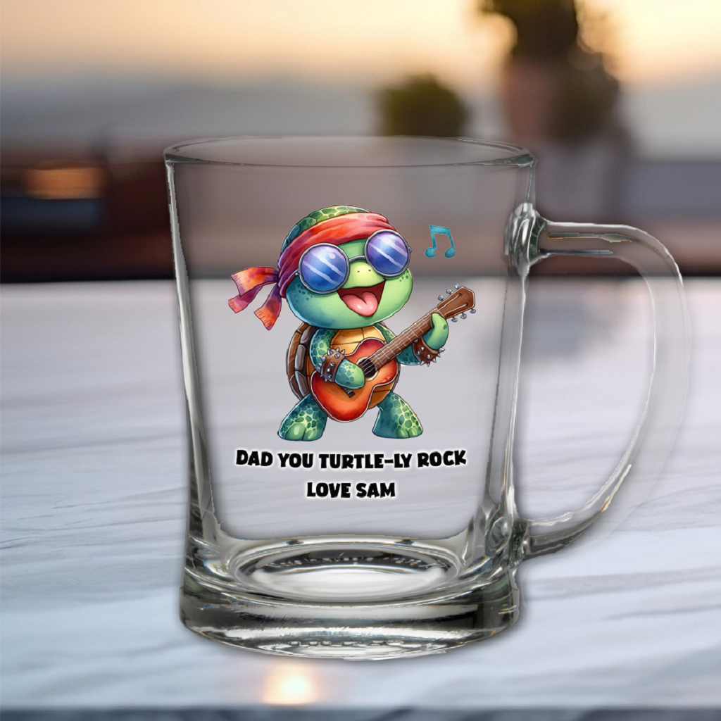 Personalised Turtle Guitar Tankard Gift