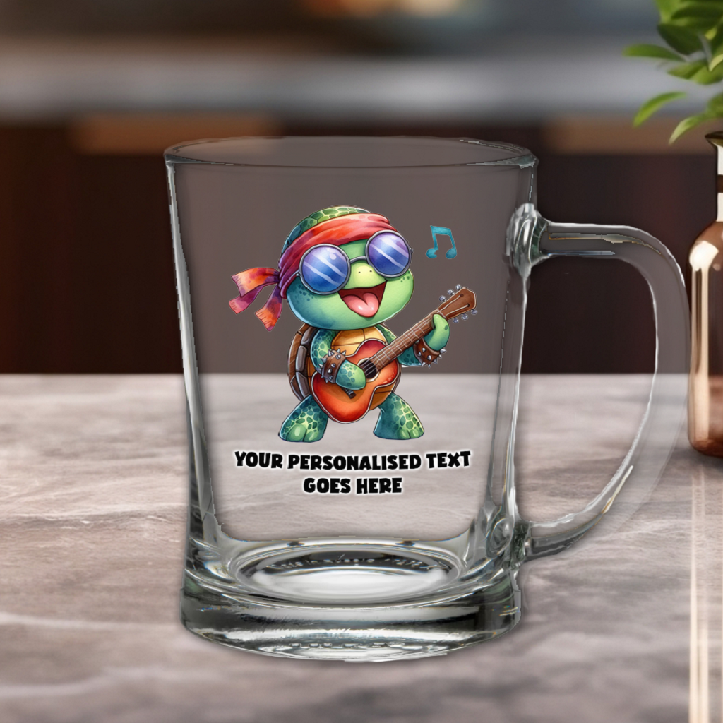 Personalised Turtle Guitar Tankard Gift