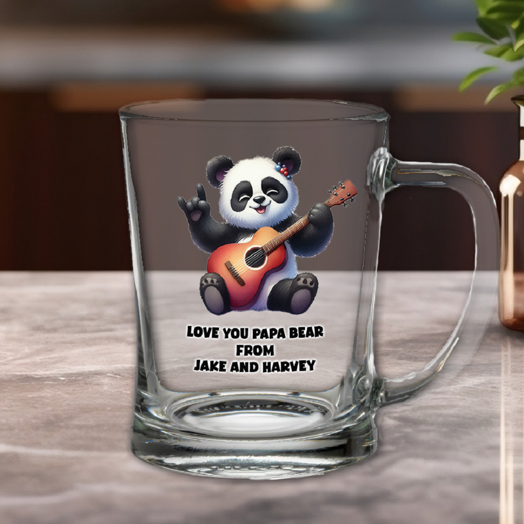 Personalised Panda Guitar Tankard Gift