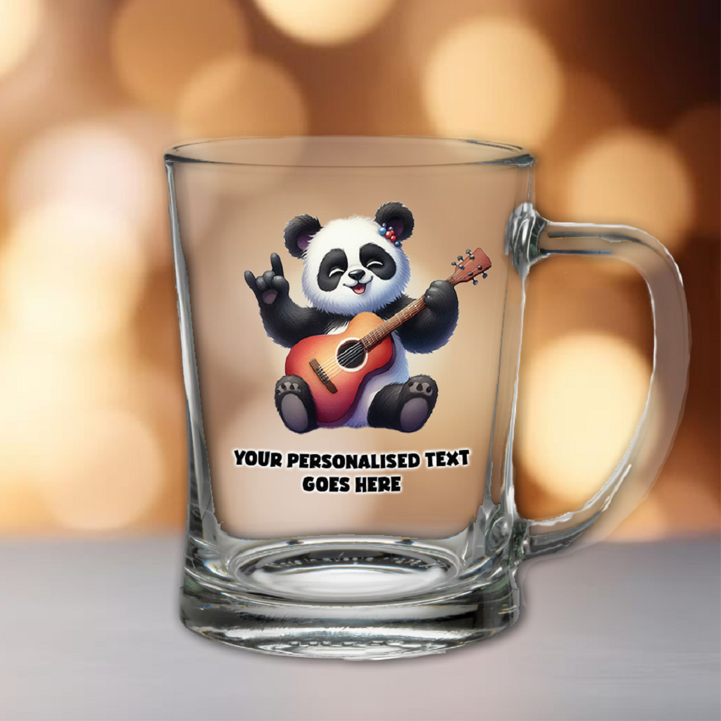 Personalised Panda Guitar Tankard Gift