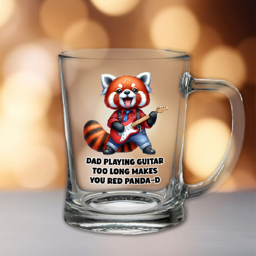 Personalised Red Panda Guitar Tankard Gift