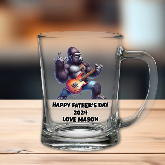 Personalised Gorilla Guitar Tankard Gift