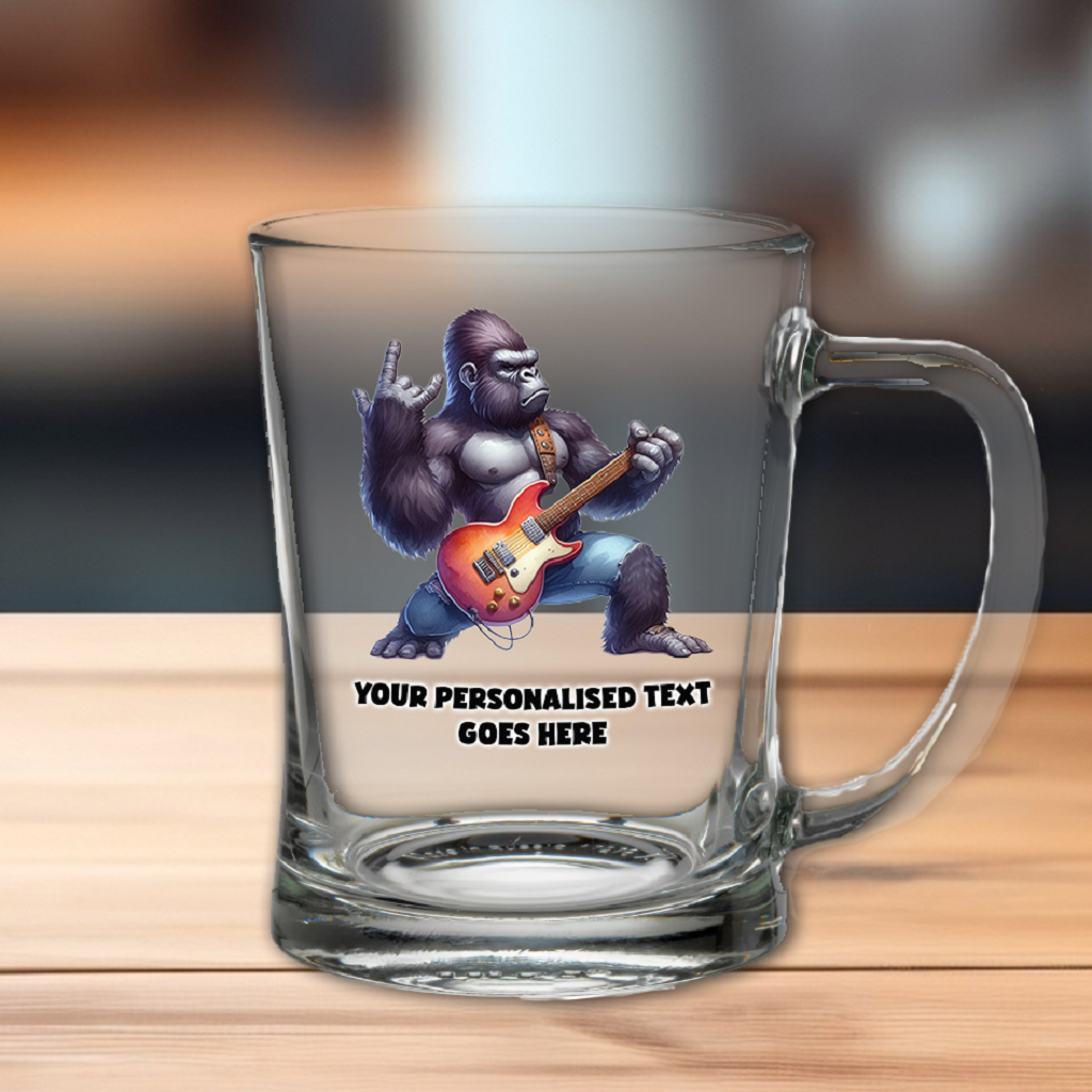 Personalised Gorilla Guitar Tankard Gift