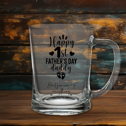 Personalised First Father's Day Tankard Gift